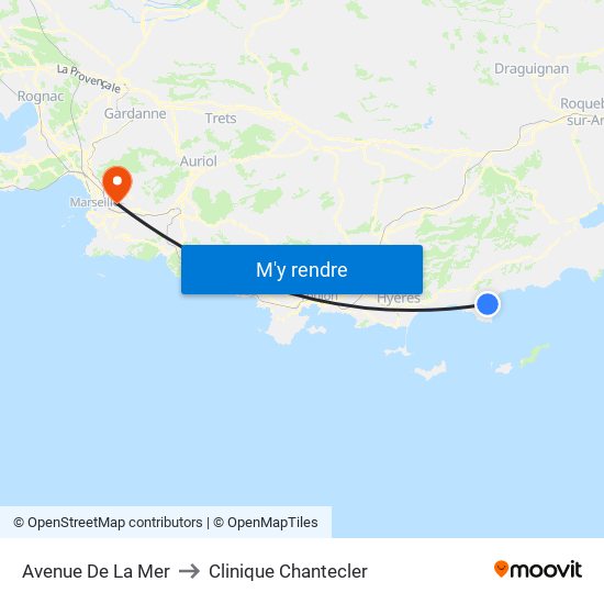 Avenue De La Mer to Clinique Chantecler map