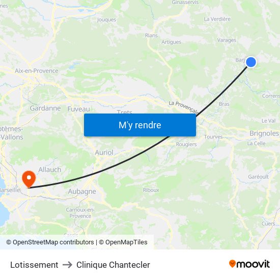 Lotissement to Clinique Chantecler map