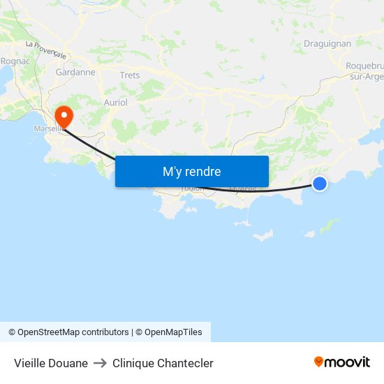 Vieille Douane to Clinique Chantecler map