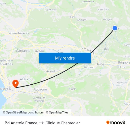 Bd Anatole France to Clinique Chantecler map