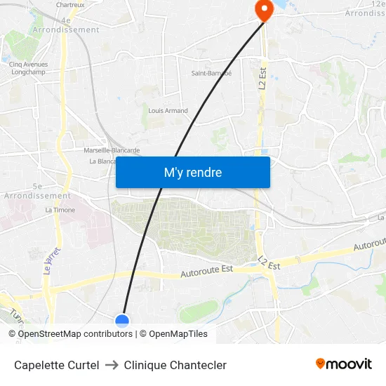 Capelette Curtel to Clinique Chantecler map