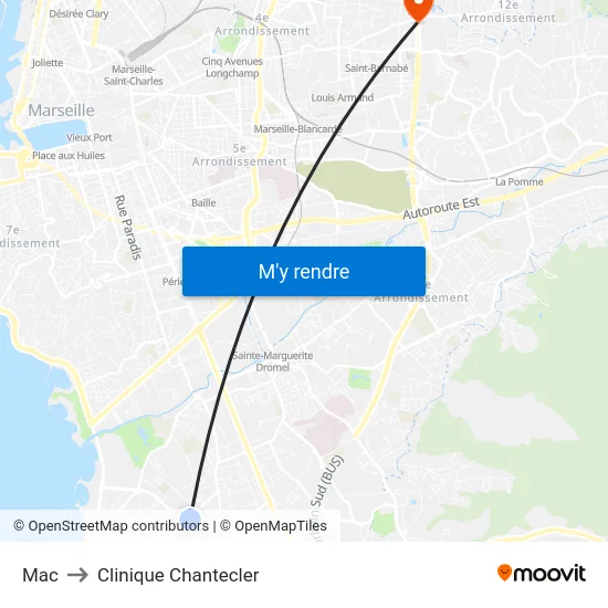 Mac to Clinique Chantecler map