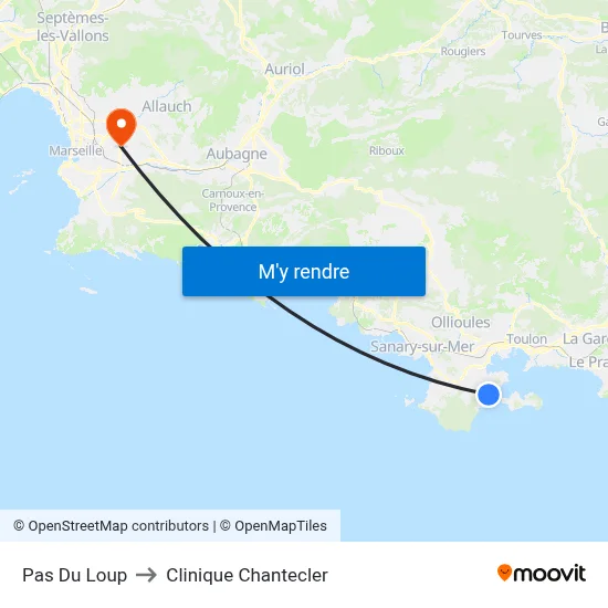 Pas Du Loup to Clinique Chantecler map