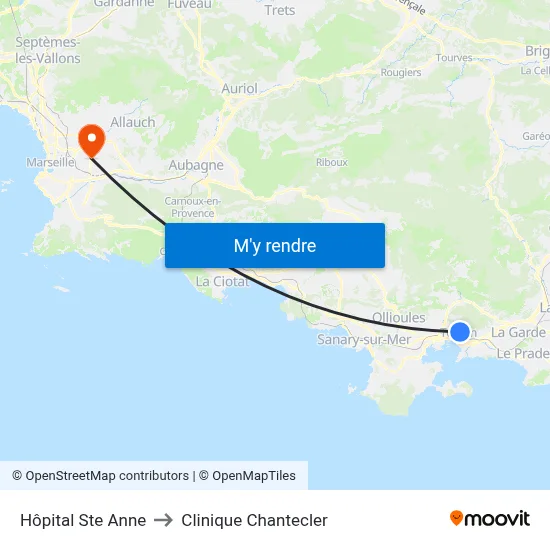 Hôpital Ste Anne to Clinique Chantecler map
