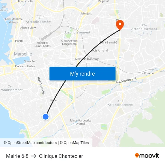 Mairie 6-8 to Clinique Chantecler map