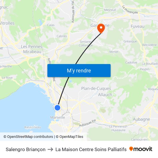 Salengro Briançon to La Maison Centre Soins Palliatifs map