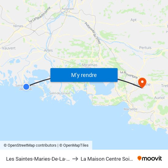 Les Saintes-Maries-De-La-Mer La Brise to La Maison Centre Soins Palliatifs map