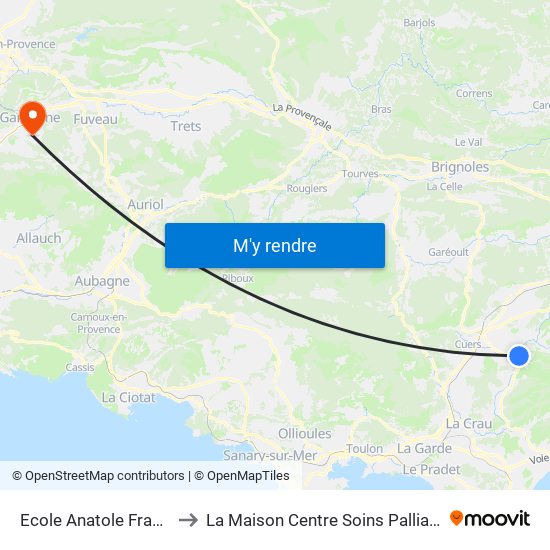Ecole Anatole France to La Maison Centre Soins Palliatifs map