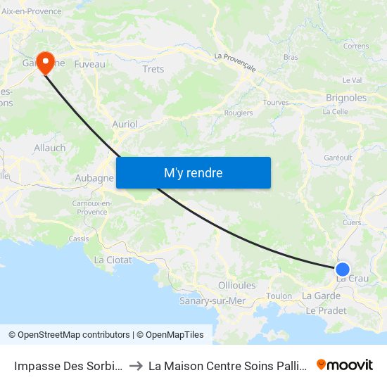 Impasse Des Sorbiers to La Maison Centre Soins Palliatifs map