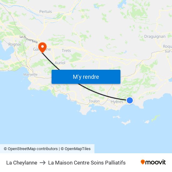 La Cheylanne to La Maison Centre Soins Palliatifs map