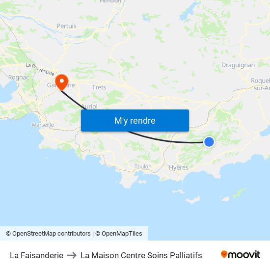 La Faisanderie to La Maison Centre Soins Palliatifs map