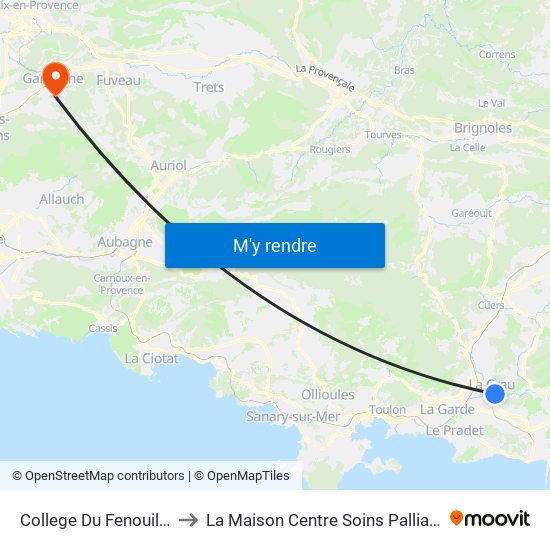College Du Fenouillet to La Maison Centre Soins Palliatifs map