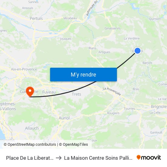 Place De La Liberation to La Maison Centre Soins Palliatifs map