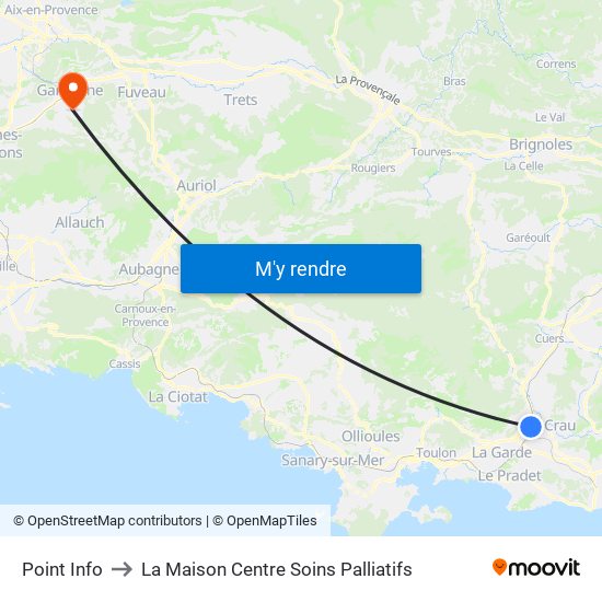 Point Info to La Maison Centre Soins Palliatifs map