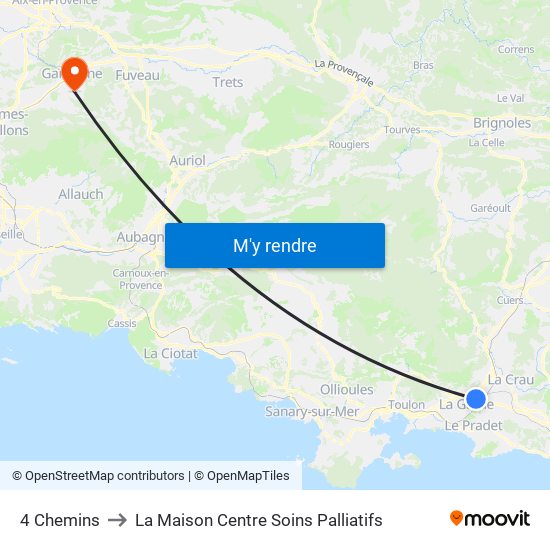 4 Chemins to La Maison Centre Soins Palliatifs map