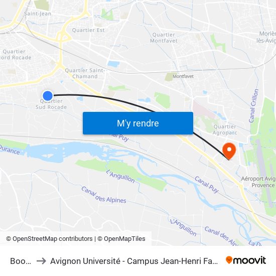 Booth to Avignon Université - Campus Jean-Henri Fabre map