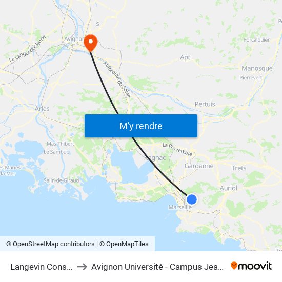 Langevin Consolation to Avignon Université - Campus Jean-Henri Fabre map