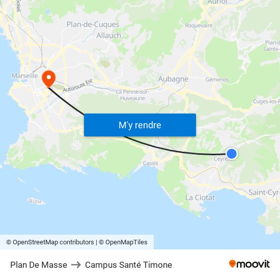 Plan De Masse to Campus Santé Timone map