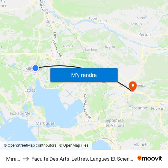 Miramaris to Faculté Des Arts, Lettres, Langues Et Sciences Humaines - Site Schuman map