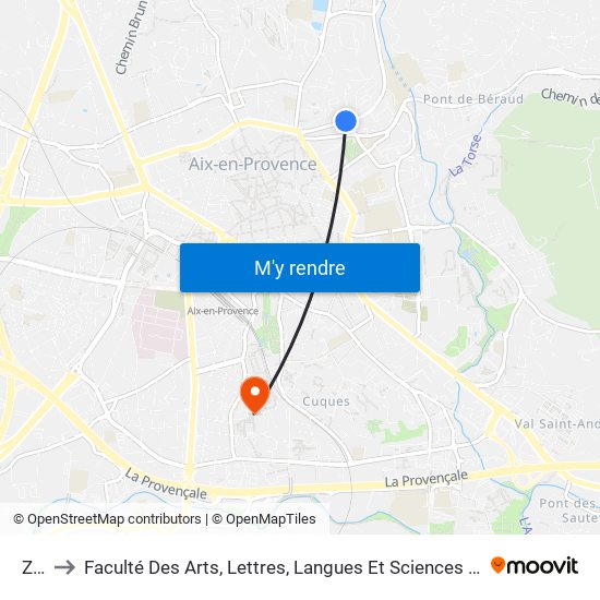 Zola to Faculté Des Arts, Lettres, Langues Et Sciences Humaines - Site Schuman map