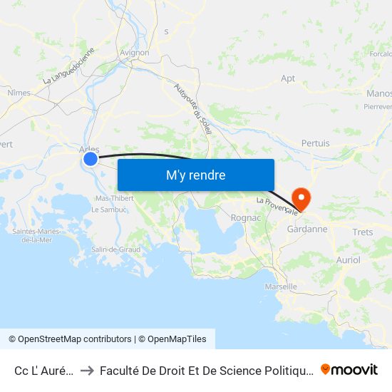 Cc L' Aurélienne to Faculté De Droit Et De Science Politique - Site Schuman map
