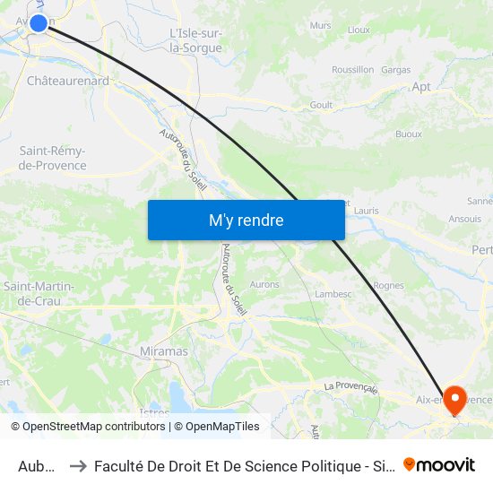 Aubanel to Faculté De Droit Et De Science Politique - Site Schuman map