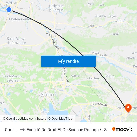 Courtine to Faculté De Droit Et De Science Politique - Site Schuman map