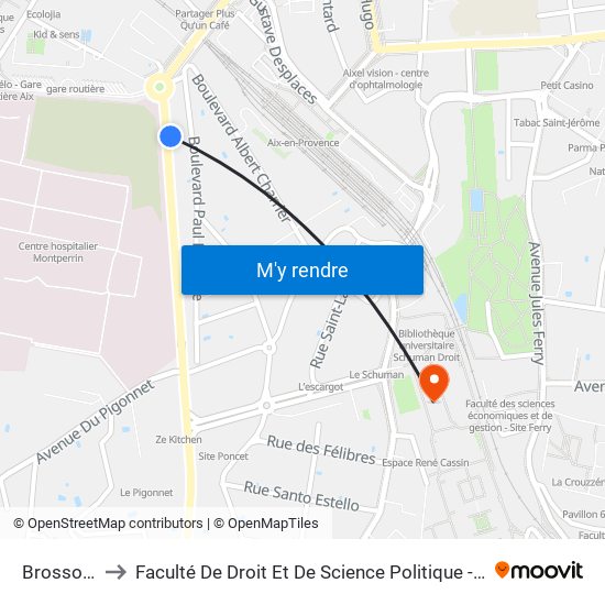Brossolette to Faculté De Droit Et De Science Politique - Site Schuman map