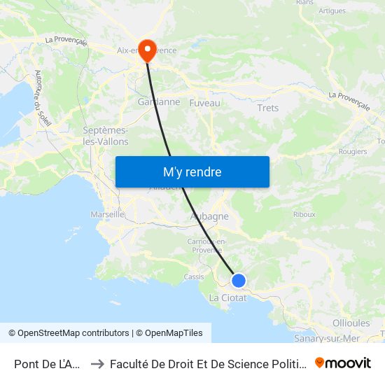Pont De L'Autoroute to Faculté De Droit Et De Science Politique - Site Schuman map
