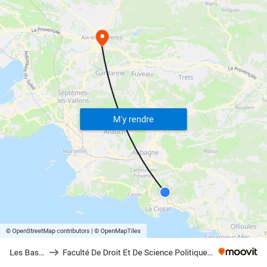 Les Bastides to Faculté De Droit Et De Science Politique - Site Schuman map