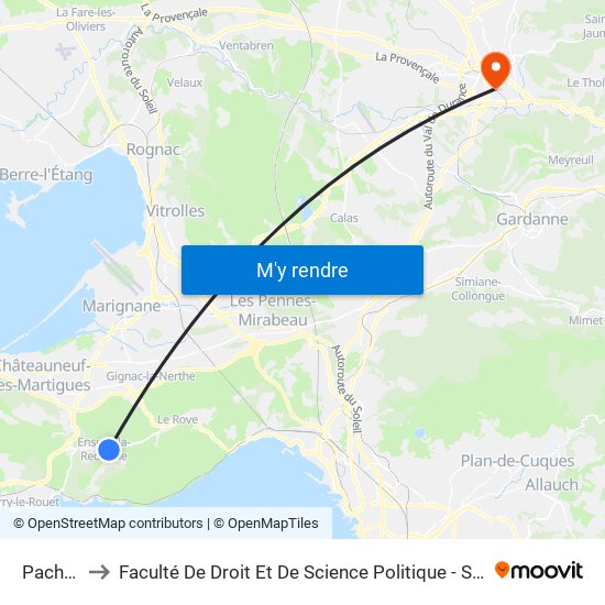 Pachons to Faculté De Droit Et De Science Politique - Site Schuman map