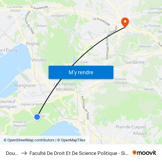 Douard to Faculté De Droit Et De Science Politique - Site Schuman map