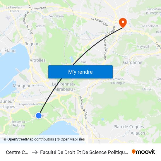 Centre Culturel to Faculté De Droit Et De Science Politique - Site Schuman map