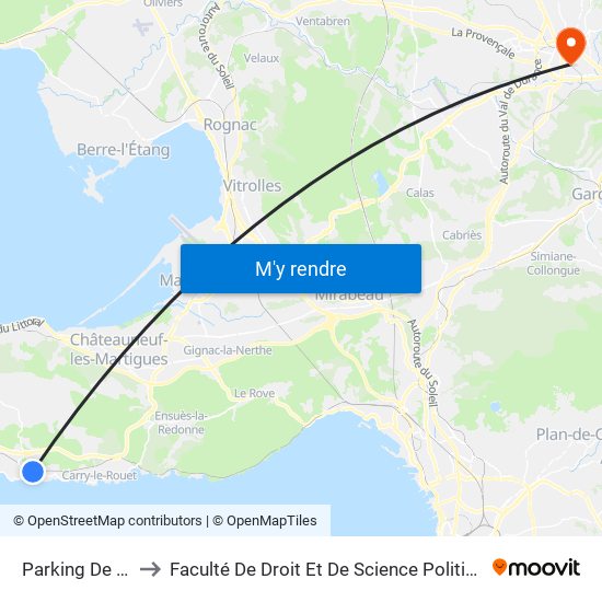 Parking De La Gare to Faculté De Droit Et De Science Politique - Site Schuman map