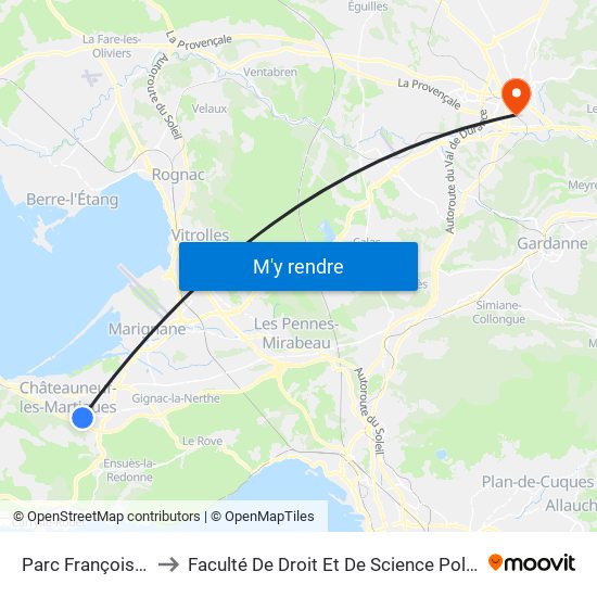 Parc François Miterrand to Faculté De Droit Et De Science Politique - Site Schuman map