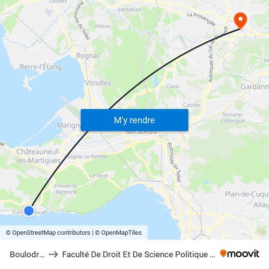 Boulodrome to Faculté De Droit Et De Science Politique - Site Schuman map
