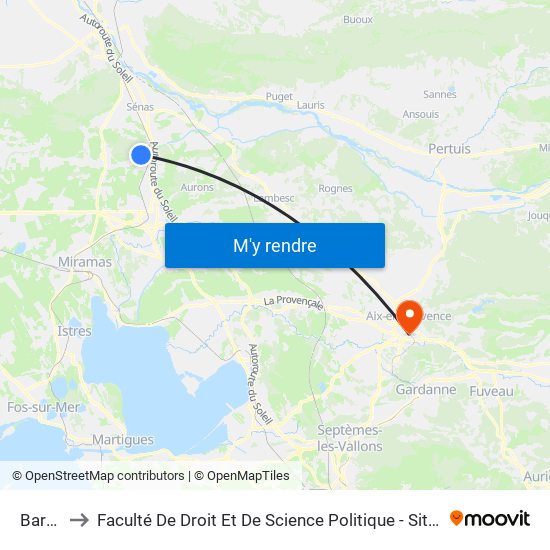 Barres to Faculté De Droit Et De Science Politique - Site Schuman map