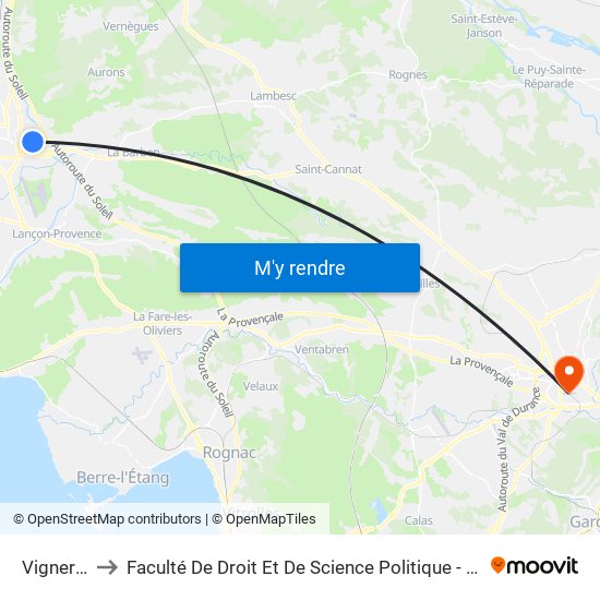 Vignerons to Faculté De Droit Et De Science Politique - Site Schuman map