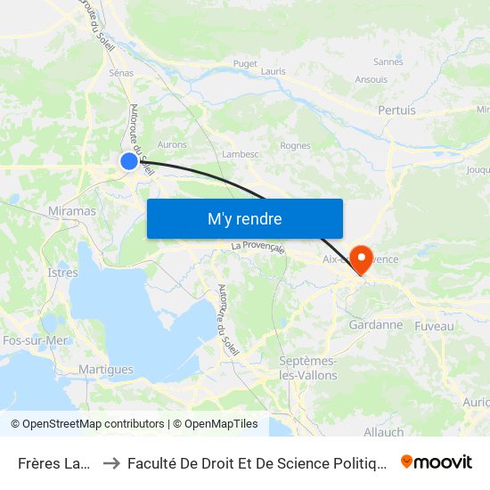 Frères Lamanon to Faculté De Droit Et De Science Politique - Site Schuman map