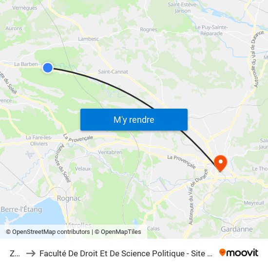 Zoo to Faculté De Droit Et De Science Politique - Site Schuman map