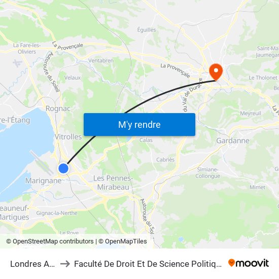 Londres Athènes to Faculté De Droit Et De Science Politique - Site Schuman map