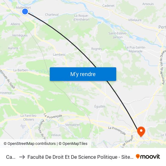 Canal to Faculté De Droit Et De Science Politique - Site Schuman map