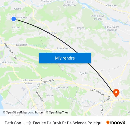 Petit Sonnailler to Faculté De Droit Et De Science Politique - Site Schuman map