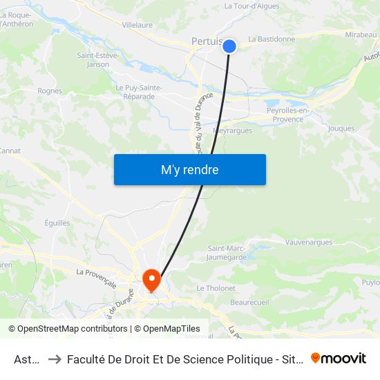 Asters to Faculté De Droit Et De Science Politique - Site Schuman map