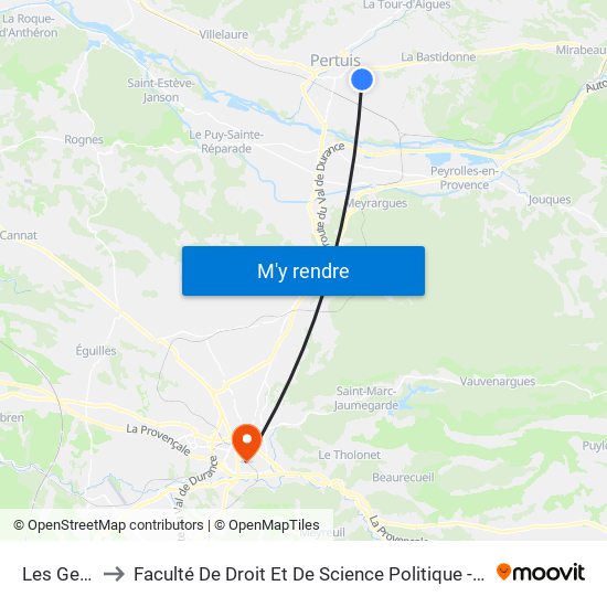 Les Genêts to Faculté De Droit Et De Science Politique - Site Schuman map