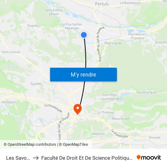 Les Savoyants to Faculté De Droit Et De Science Politique - Site Schuman map