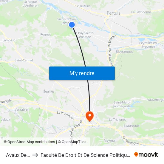 Avaux De Jean to Faculté De Droit Et De Science Politique - Site Schuman map