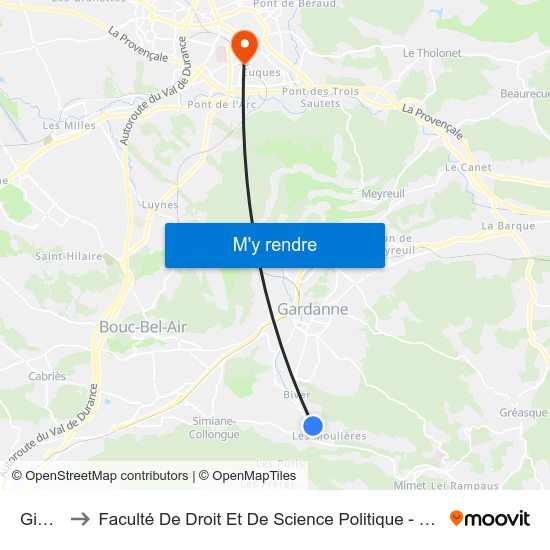 Giboux to Faculté De Droit Et De Science Politique - Site Schuman map