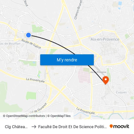 Clg Château Double to Faculté De Droit Et De Science Politique - Site Schuman map