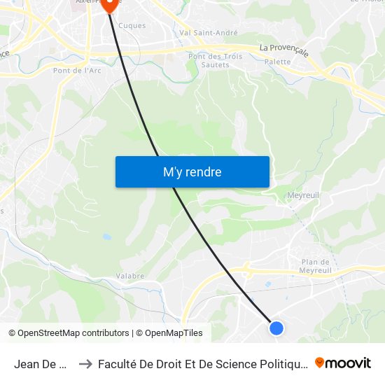 Jean De Bouc 1 to Faculté De Droit Et De Science Politique - Site Schuman map